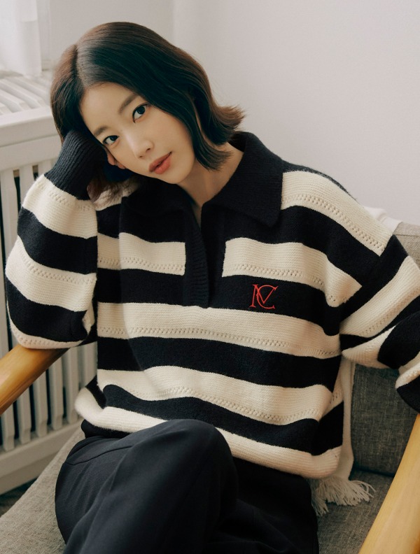 [12/26 Pre-order delivery][FNC Mall Exclusive] wool blending striped collar knit MADDKN11MA